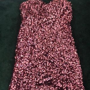 Sequin strapless dress